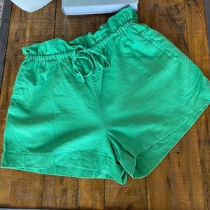 Open Edit (Nordstrom) Linen Paperbag Shorts